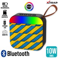 Caixa de Som Bluetooth 10W XDG192 Xtrad - Azul Amarela